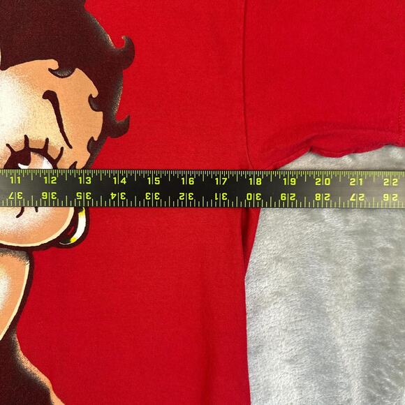 Betty Boop Black T-Shirt - Retro Cartoon Premium Red Size Medium - Picture 5 of 5